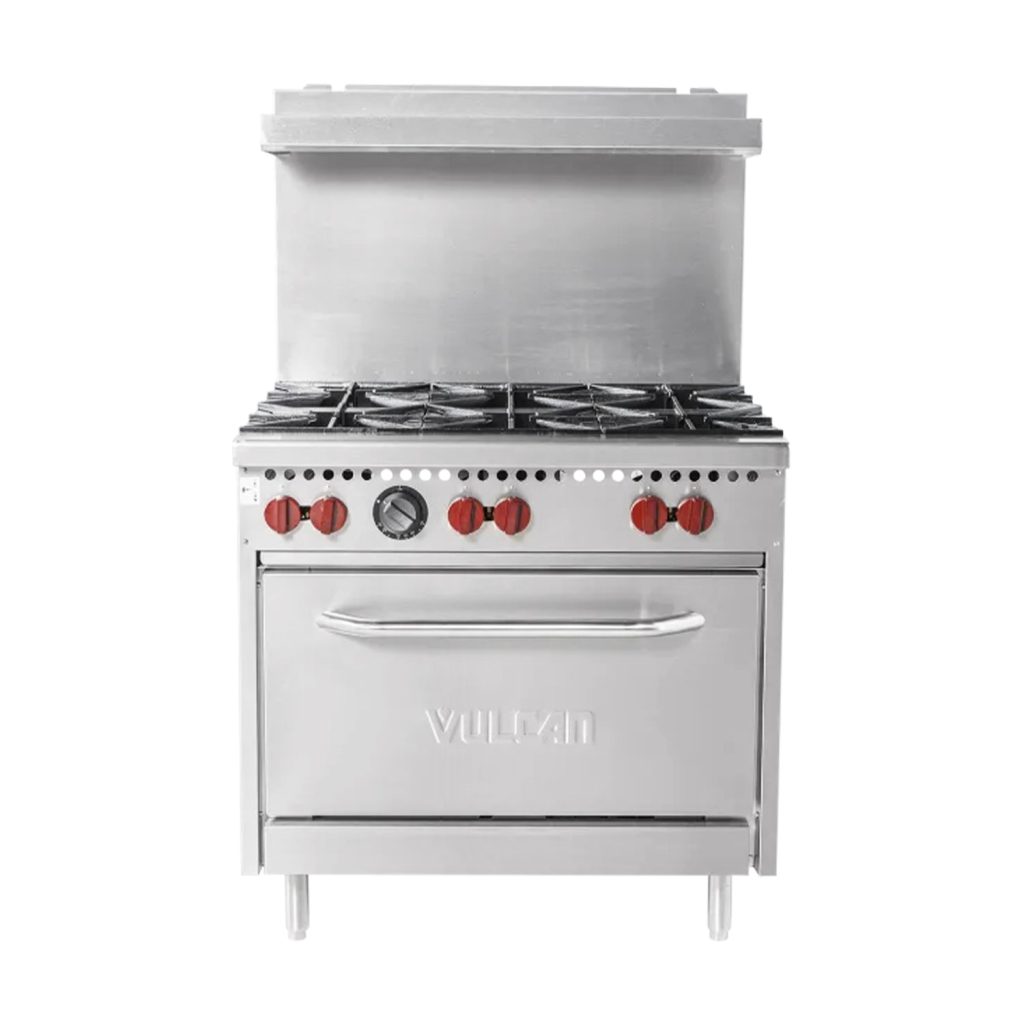 Vulcan SX36-6BN SX Series Natural Gas 6 Burner 36″ Range with Standard Oven – 198,000 BTU