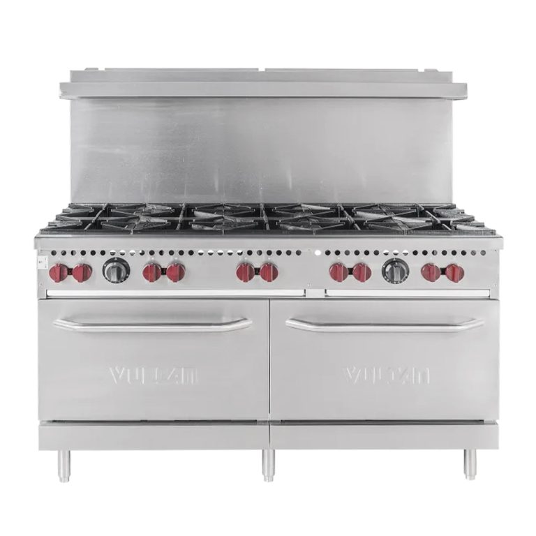 Vulcan SX60-10BN SX Series Natural Gas 10 Burner 60″ Range with 2 Standard Ovens – 340,000 BTU