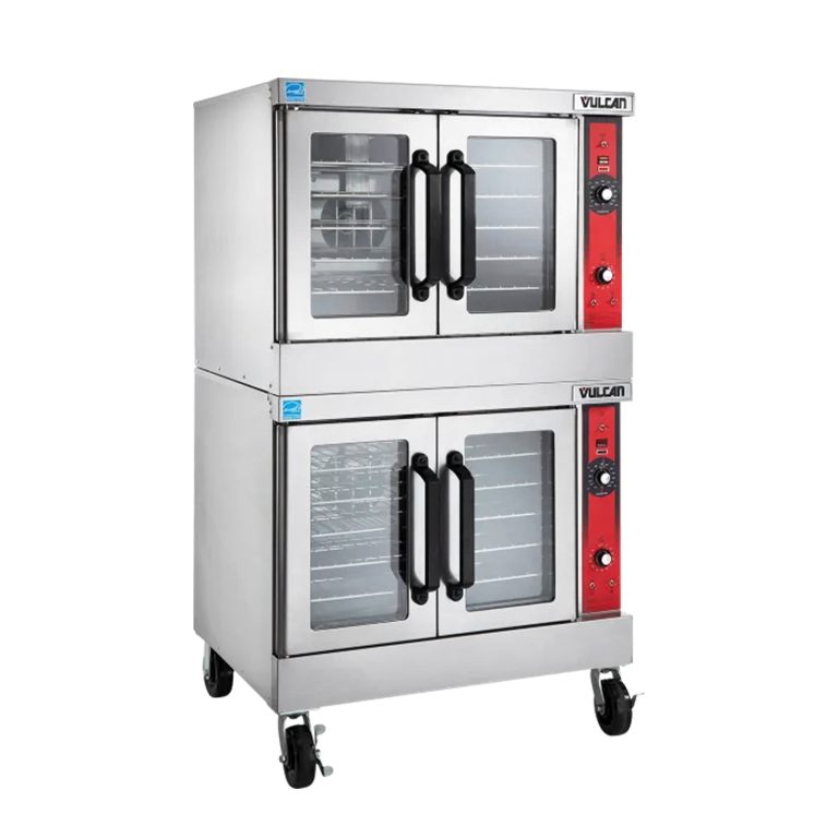 Vulcan VC44GD Natural Gas Double Deck Full Size Gas Convection Oven with Solid State Controls – 100,000 BTU