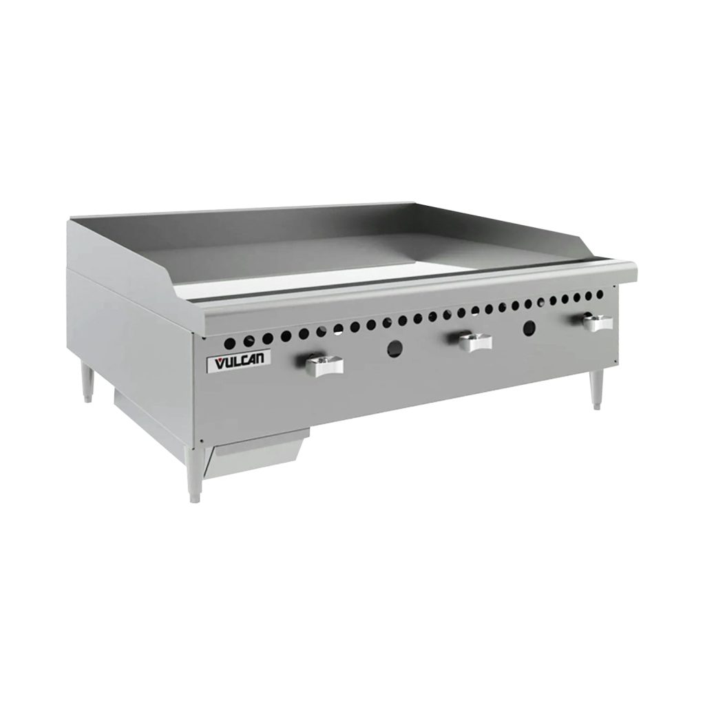 Vulcan VCRG36-M Natural Gas 36″ Countertop Griddle with Manual Controls – 75,000 BTU