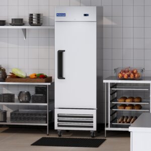 Polarman PLM-19RS 26 3/16″ Reach-In Refrigerator with Single Solid Door, Bottom Mount, Stainless Steel, 19 cu. ft.