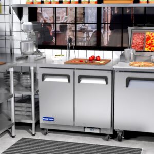 Polarman PLM-UC-36FS 36 7/16″ Undercounter Freezer, 7.7 cu. ft, Stainless Steel, 2 Solid Doors