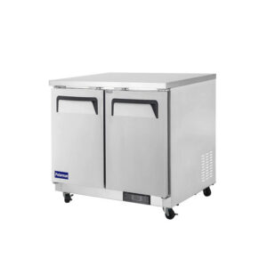 Polarman PLM-UC-36S 36 7/16″ Undercounter Refrigerator, 7.7 cu. ft, Stainless Steel, 2 Solid Doors