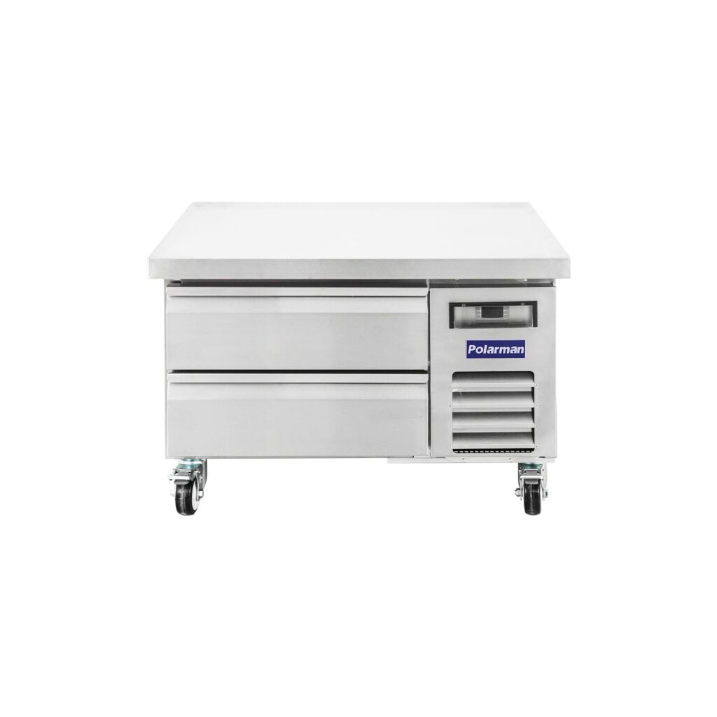 Polarman PLM-CBR36 37 15/16″ Refrigerated Chef Base, 2 Drawers, 5.1 cu ft, Stainless Steel