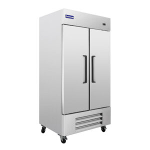 Polarman PLM-35FS 39 1/2″ Reach-In Freezer with Double Solid Doors, Bottom Mount, Stainless Steel, 35 cu. ft.