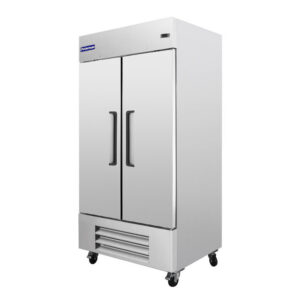 Polarman PLM-35RS 39 1/2″ Reach-In Refrigerator with Double Solid Doors, Bottom Mount, Stainless Steel, 35 cu. ft.