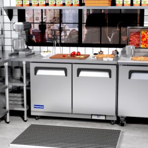 Polarman PLM-UC-48S 48 1/4″ Undercounter Refrigerator, 12 cu. ft, Stainless Steel, 2 Solid Doors