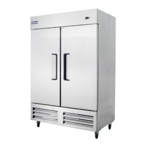 Polarman PLM-54FS 53 15/16″ Reach-In Freezer with Double Solid Doors, Bottom Mount, Stainless Steel, 49 cu. ft.