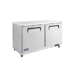 Polarman PLM-UC-60FS 61 1/4″ Undercounter Freezer, 15.5 cu. ft, Stainless Steel, 2 Solid Doors