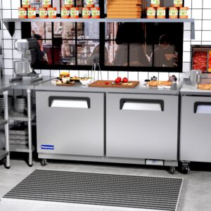 Polarman PLM-UC-60S 61 1/4″ Undercounter Refrigerator, 15.5 cu. ft, Stainless Steel, 2 Solid Doors