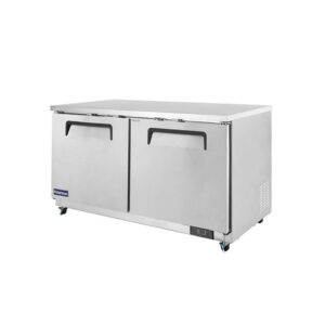 Polarman PLM-UC-60S 61 1/4″ Undercounter Refrigerator, 15.5 cu. ft, Stainless Steel, 2 Solid Doors