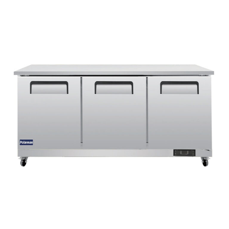 Polarman PLM-UC-72FS 71 3/4″ Undercounter Freezer, 18 cu. ft, Stainless Steel, 3 Solid Doors