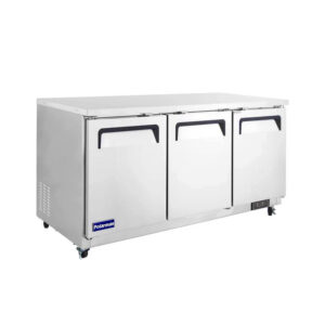 Polarman PLM-UC-72FS 71 3/4″ Undercounter Freezer, 18 cu. ft, Stainless Steel, 3 Solid Doors