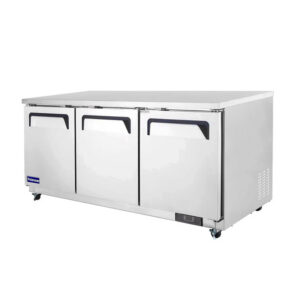 Polarman PLM-UC-72FS 71 3/4″ Undercounter Freezer, 18 cu. ft, Stainless Steel, 3 Solid Doors
