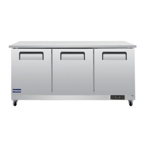Polarman PLM-UC-72S 71 3/4″ Undercounter Refrigerator, 18 cu. ft, Stainless Steel, 3 Solid Doors