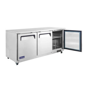 Polarman PLM-UC-72S 71 3/4″ Undercounter Refrigerator, 18 cu. ft, Stainless Steel, 3 Solid Doors