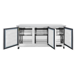 Polarman PLM-UC-72S 71 3/4″ Undercounter Refrigerator, 18 cu. ft, Stainless Steel, 3 Solid Doors