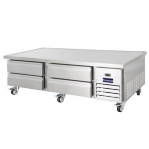 Polarman PLM-CBR72 74″ Refrigerated Chef Base, 4 Drawers, 10.8 cu ft, Stainless Steel