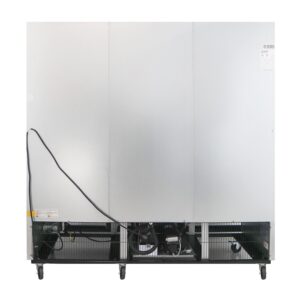 Polarman PLM-HGD72R 81″ Black Refrigerated Triple Swing Glass Door Merchandiser with LED Lighting, 72 cu.ft