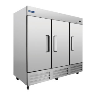 Polarman PLM-81FDVS 81″ Reach-In Freezer with Triple Solid Doors, Bottom Mount, Stainless Steel, 72 cu. ft.