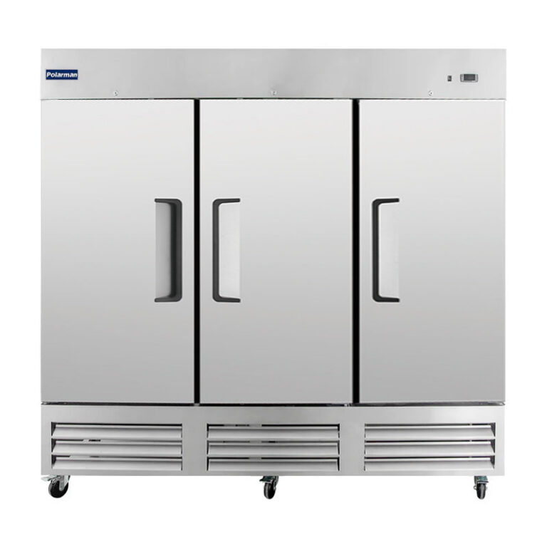 Polarman PLM-81RS 81″ Reach-In Refrigerator with Triple Solid Doors, Bottom Mount, Stainless Steel, 72 cu. ft.