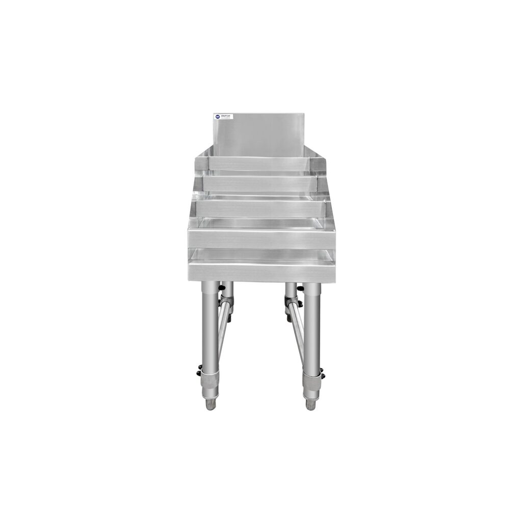 ChefAsst 12″ Wide CA-LD1223-316 5-Tier Stainless Steel Commercial Liquor Shelf Display Rack