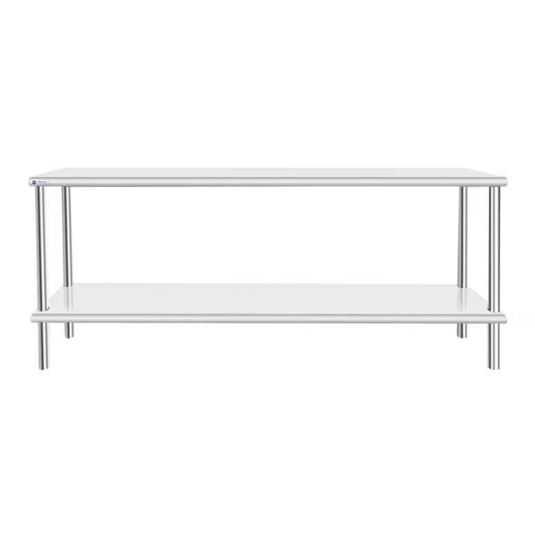 ChefAsst 12″ x 72″ CA-OS1272-418 18-Gauge 430 Stainless Steel Double Deck Overshelf