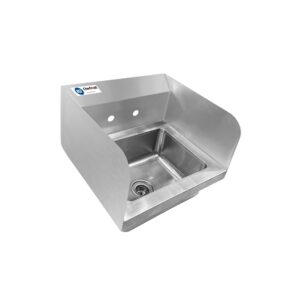 ChefAsst 15″ x 15 3/4″ CA-HS-15-SP-318-WB Wall Mounted Hand Sink with Side Splash