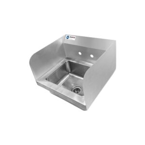 ChefAsst 15″ x 15 3/4″ CA-HS-15-SP-318-WB Wall Mounted Hand Sink with Side Splash
