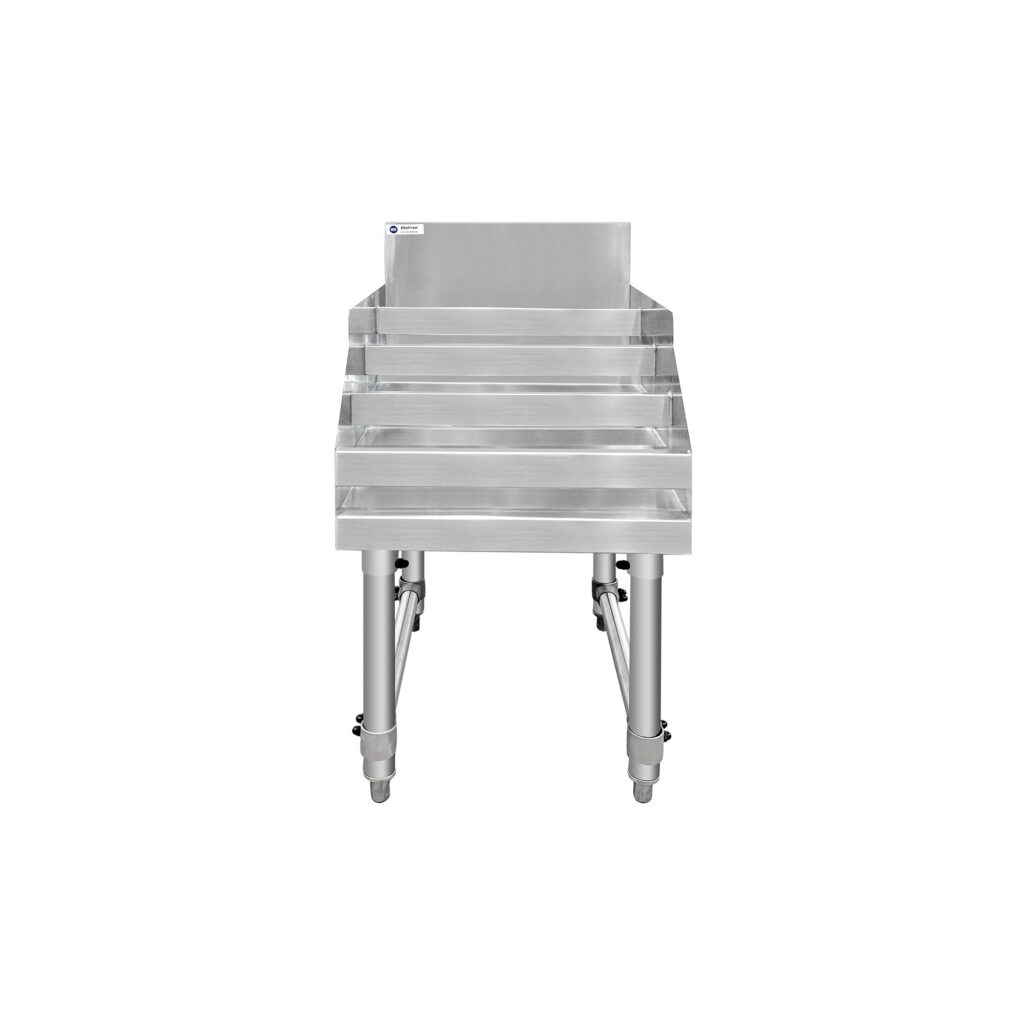 ChefAsst 18″ Wide CA-LD1823-316 5-Tier Stainless Steel Commercial Liquor Shelf Display Rack