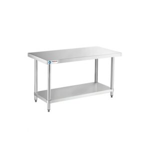 ChefAsst 24″ x 48″ CA-WTSS-2448-316 16-Gauge 304 Stainless Steel Commercial Work Table with 304 Stainless Steel Legs and Undershelf