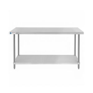 ChefAsst 24″ x 60″ CA-WTSS-2460-316 16-Gauge 304 Stainless Steel Commercial Work Table with 304 Stainless Steel Legs and Undershelf