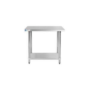ChefAsst 30″ x 36″ CA-WTSS-3036-316 16-Gauge 304 Stainless Steel Commercial Work Table with 304 Stainless Steel Legs and Undershelf