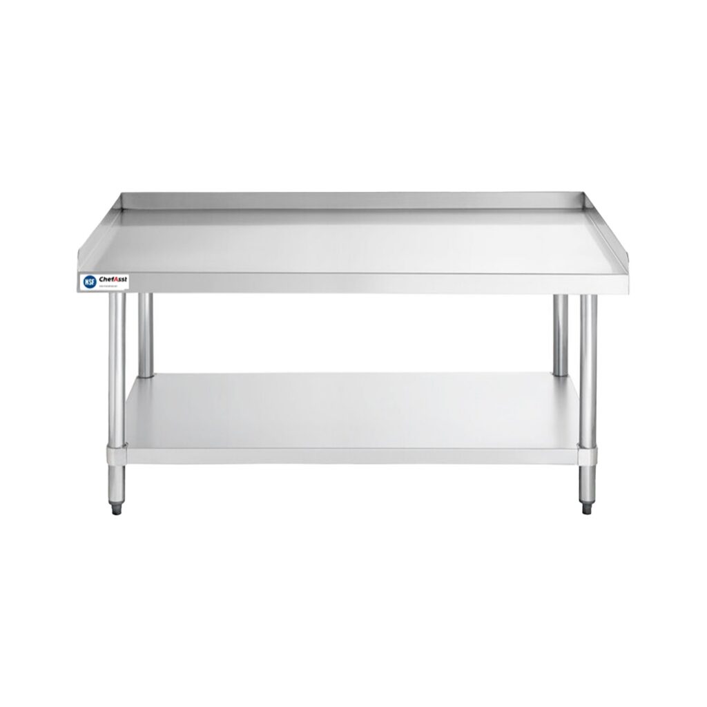 ChefAsst 30″ x 60″ CA-ESS-3060-316 16-Gauge 304 Stainless Steel Equipment Stand with 201 Stainless Steel Legs and Undershelf