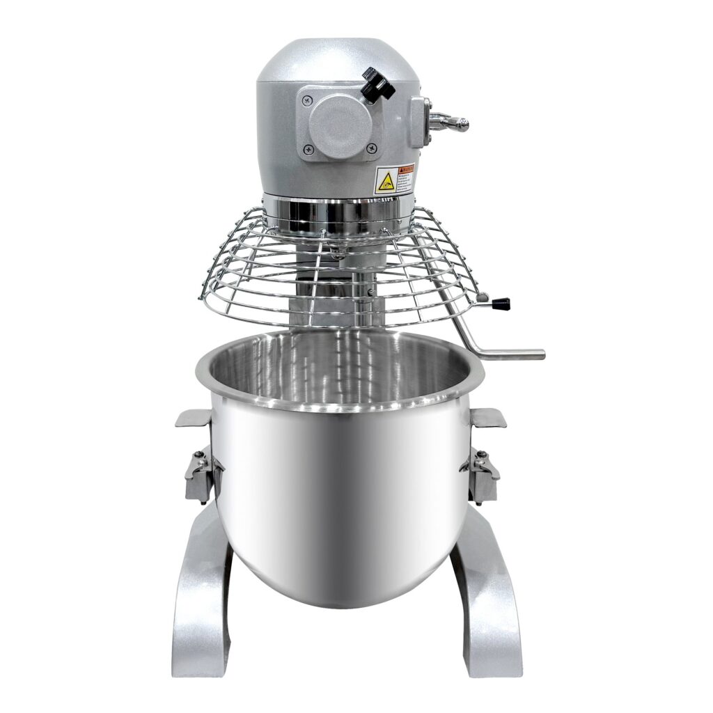 ChefAsst CA-MX20B 20L 3-Speed 1 1/2 hp Planetary Stand Mixer with Guard & Standard Accessories