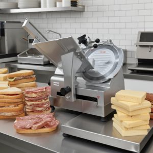 ChefAsst HB-320D Heavy-Duty Automatic Meat Slicer with 12.6″ Stainless Steel Blade