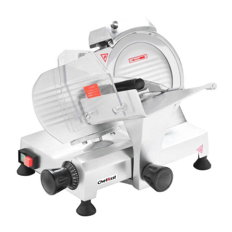 ChefAsst HBS-220JS Heavy-Duty Meat Slicer with 9″ Stainless Steel Blade – 110V