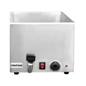 ChefAsst ZCK205BT Professional Food Warmer With Faucet, 8 1/10″ Deep
