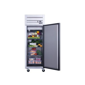 Dukers D28AR 27 1/2″ One Section Reach-In Refrigerator with Solid Full Door, Top Mount, Stainless Steel, 19.1 Cu.Ft.
