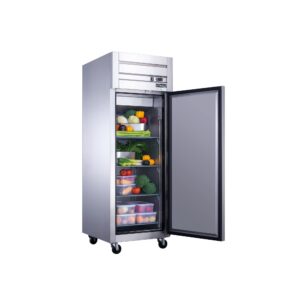Dukers D28AR 27 1/2″ One Section Reach-In Refrigerator with Solid Full Door, Top Mount, Stainless Steel, 19.1 Cu.Ft.
