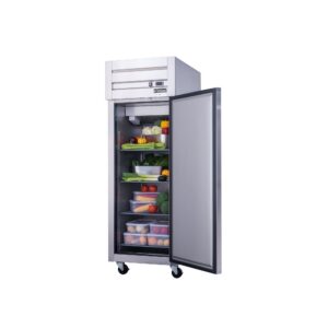 Dukers D28AR 27 1/2″ One Section Reach-In Refrigerator with Solid Full Door, Top Mount, Stainless Steel, 19.1 Cu.Ft.
