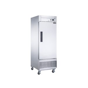 Dukers D28R 27 1/2″ One Section Reach-In Refrigerator with Solid Full Door, Bottom Mount, Stainless Steel, 18.8 Cu.Ft.
