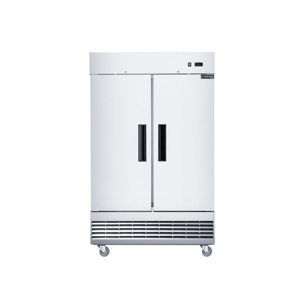 Dukers D47EF 47 1/4″ Two Section Reach-In Freezer with Solid Full Doors, Bottom Mount, Stainless Steel, 29.5 Cu.Ft.