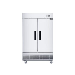 Dukers D47EF 47 1/4″ Two Section Reach-In Freezer with Solid Full Doors, Bottom Mount, Stainless Steel, 29.5 Cu.Ft.