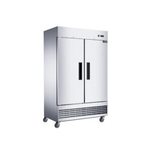 Dukers D47EF 47 1/4″ Two Section Reach-In Freezer with Solid Full Doors, Bottom Mount, Stainless Steel, 29.5 Cu.Ft.