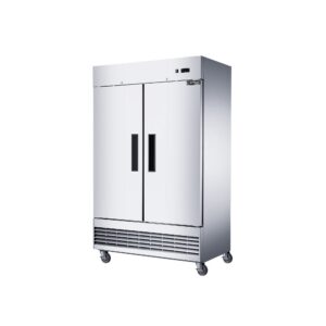 Dukers D47ER 47 1/4″ Two Section Reach-In Refrigerator with Solid Full Doors, Bottom Mount, Stainless Steel, 29.5 Cu.Ft.