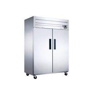 Dukers D55AF 55 1/8″ Two Section Reach-In Freezer with Solid Full Doors, Top Mount, Stainless Steel, 42.3 Cu.Ft.