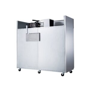Dukers D83AF 82 5/8″ Three Section Reach-In Freezer with Solid Full Doors, Top Mount, Stainless Steel, 66.2 Cu.Ft.