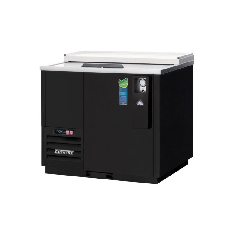 Everest EBC37 36 3/4″ Black Horizontal Bottle Cooler, 1 Door, 11 cu. ft.