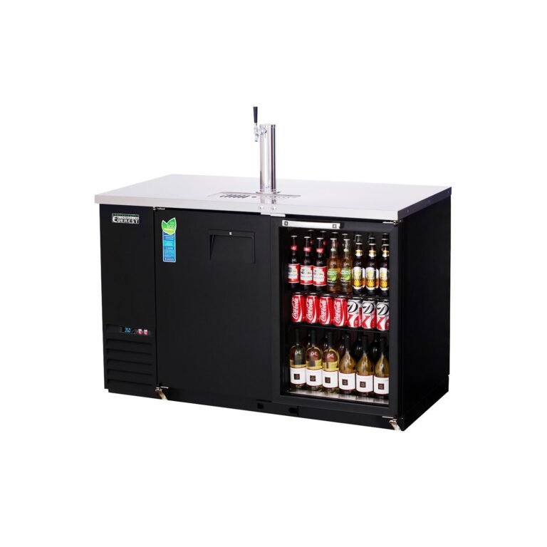 Everest EBD2-BBG 57 3/4″ Direct Draw Keg Refrigerator, 1 Solid Door & 1 Glass Door, 20 cu. ft.